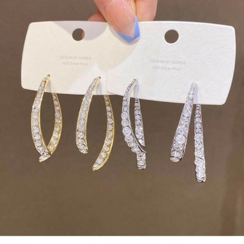 Cross Curved Earrings✨-Jolura
