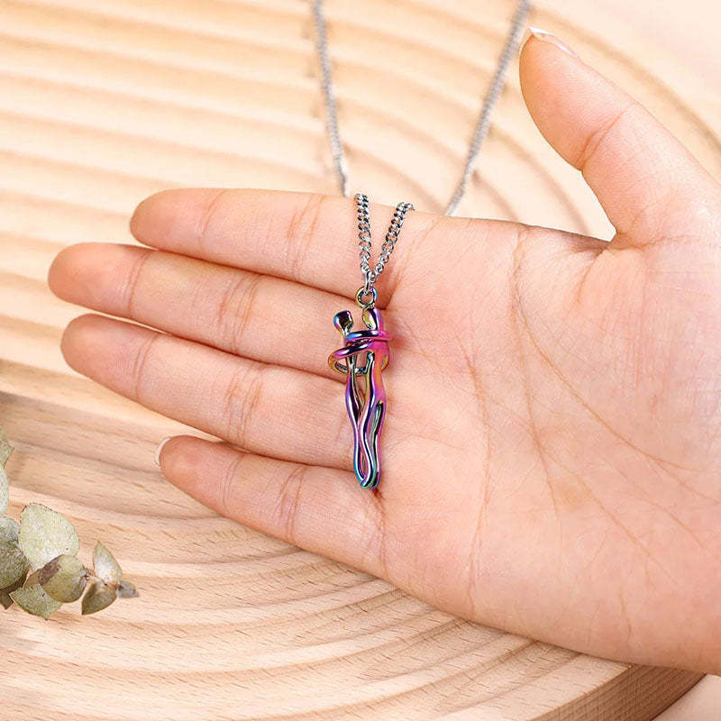 Metal Plating Hug Necklace - The Perfect Gift For Loved One-Jolura