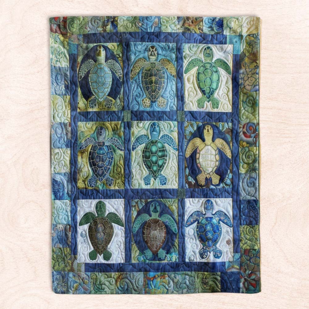 Turtle Tide Blanket - D198 - Premium Blanket-Jolura