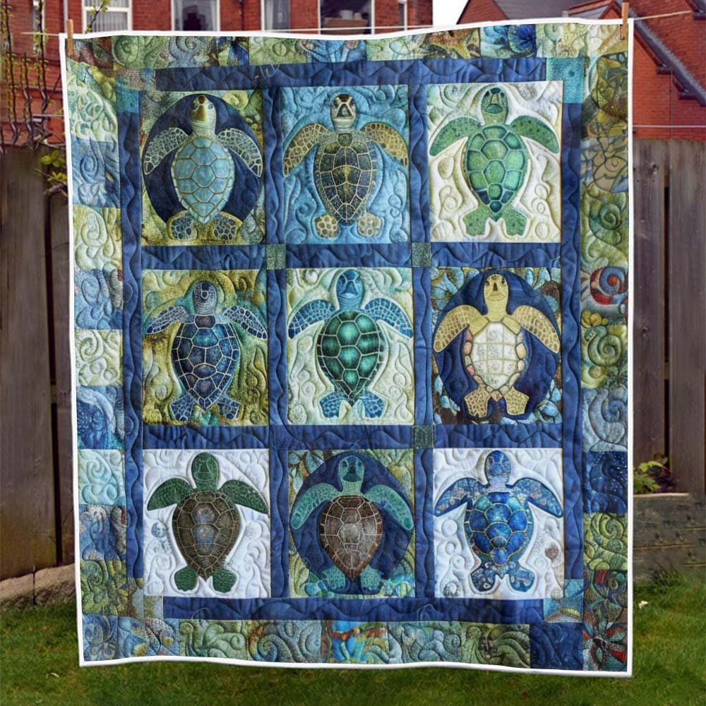 Turtle Tide Blanket - D198 - Premium Blanket-Jolura