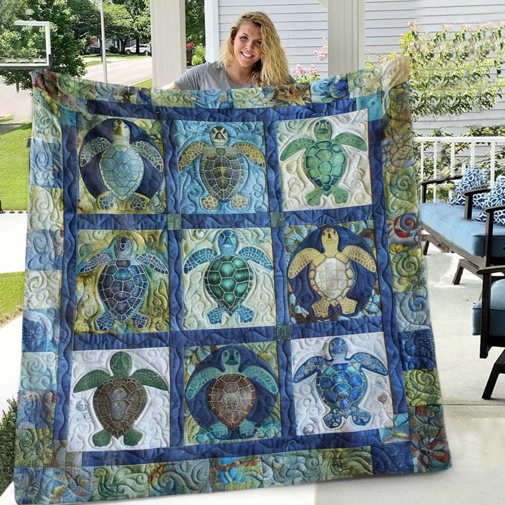 Turtle Tide Blanket - D198 - Premium Blanket-Jolura