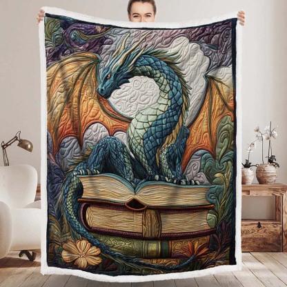 Twilight Guardian Dragon Blanket - D220 - Premium Blanket-Jolura