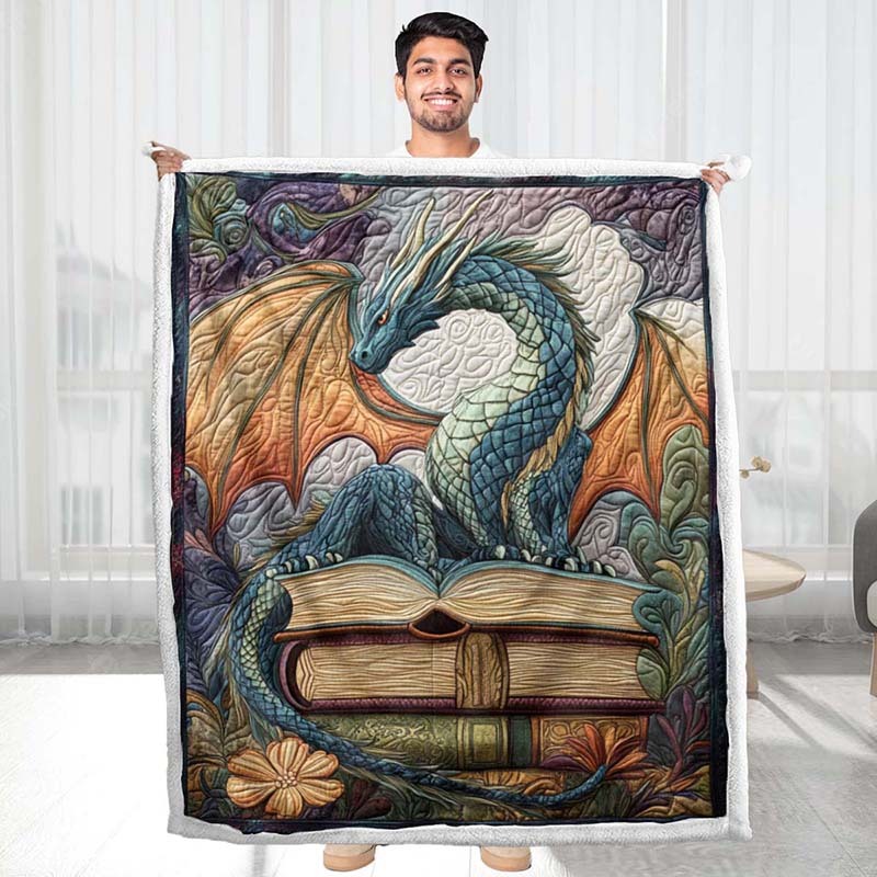 Twilight Guardian Dragon Blanket - D220 - Premium Blanket-Jolura
