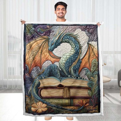Twilight Guardian Dragon Blanket - D220 - Premium Blanket-Jolura