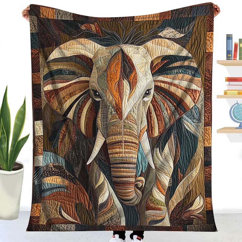 Midnight Wanderer Elephant Blanket - D221 - Premium Blanket-Jolura