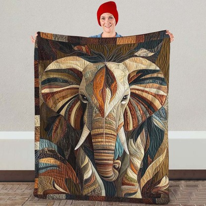 Midnight Wanderer Elephant Blanket - D221 - Premium Blanket-Jolura