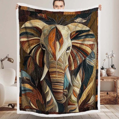 Midnight Wanderer Elephant Blanket - D221 - Premium Blanket-Jolura