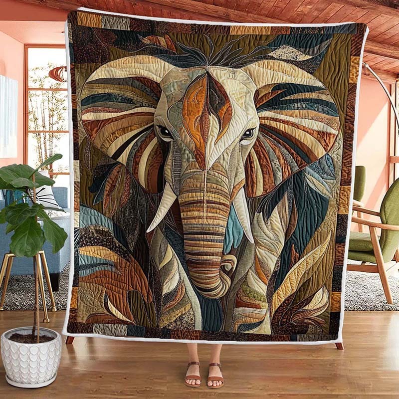 Midnight Wanderer Elephant Blanket - D221 - Premium Blanket-Jolura