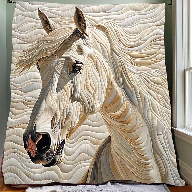 White Horse Blanket - D223 - Premium Blanket-Jolura