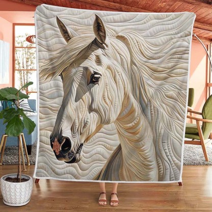 White Horse Blanket - D223 - Premium Blanket-Jolura