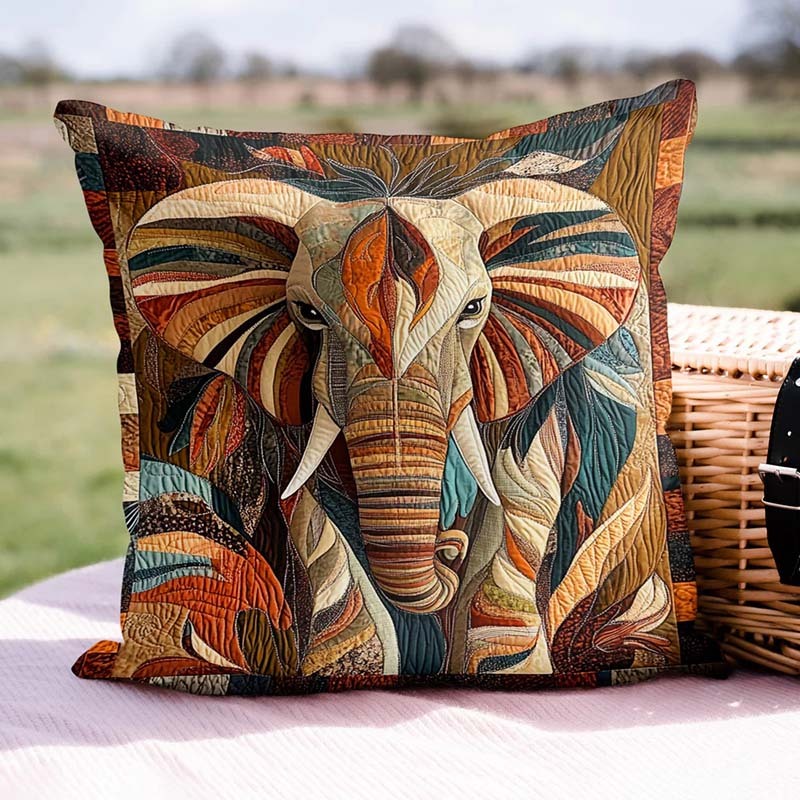 Midnight Wanderer Elephant D228 Pillow Case-Jolura
