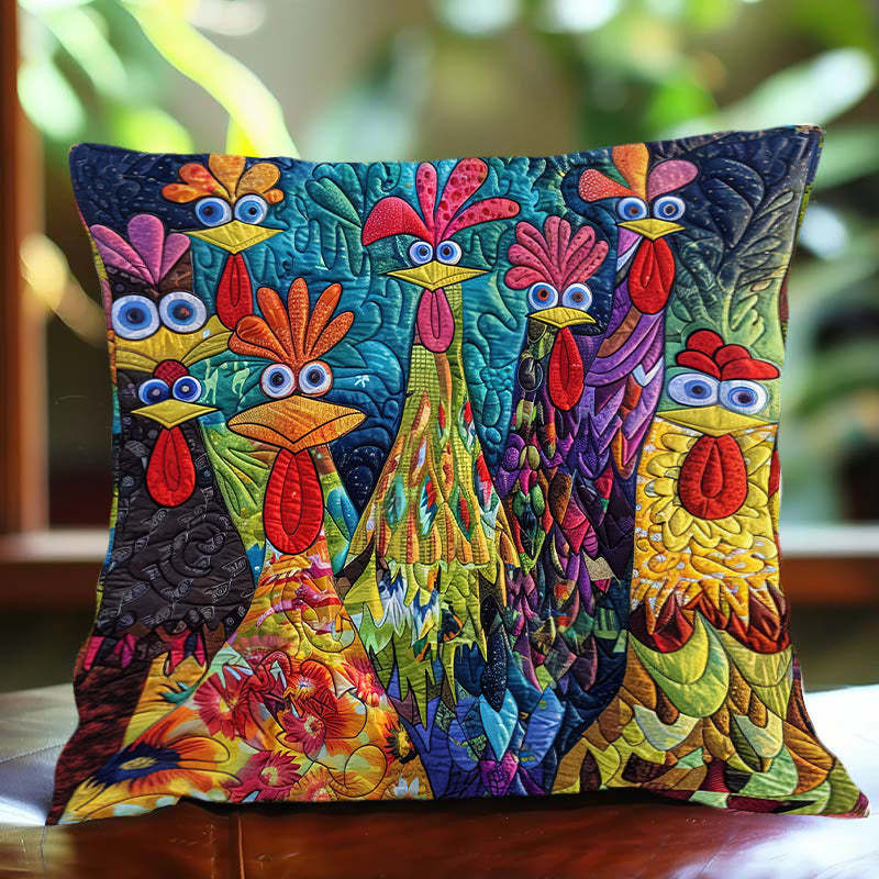 Whimsical Chickens D234 Pillow Case-Jolura