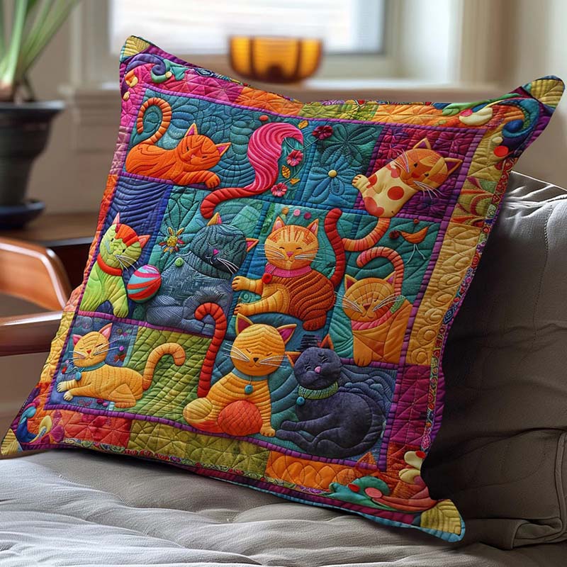Cute Cats And Colorful Yarns D237 Pillow Case-Jolura