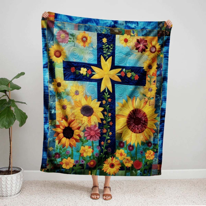 Sunlit Cross Blanket - D246 - Premium Blanket-Jolura