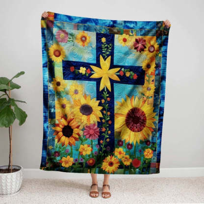 Sunlit Cross Blanket - D246 - Premium Blanket-Jolura