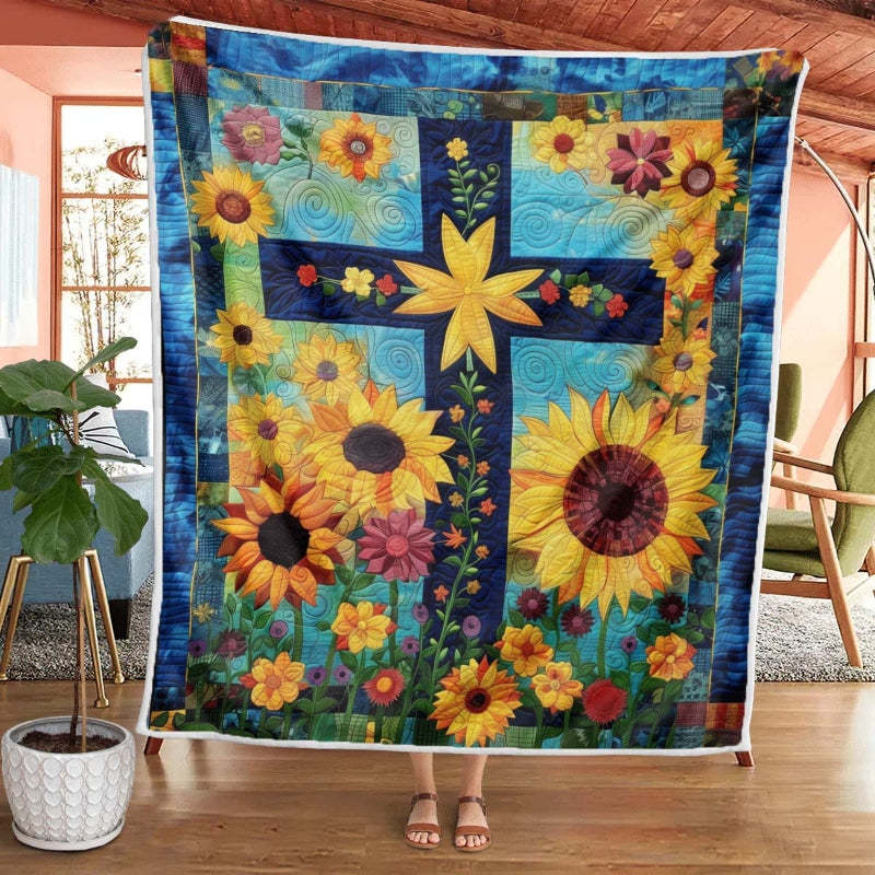 Sunlit Cross Blanket - D246 - Premium Blanket-Jolura