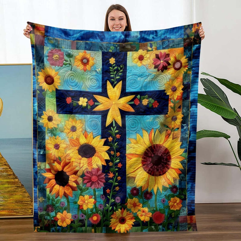 Sunlit Cross Blanket - D246 - Premium Blanket-Jolura