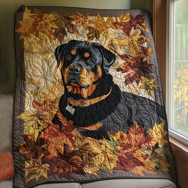Rottweiler'S Autumn Breeze Blanket - D248 - Premium Blanket-Jolura