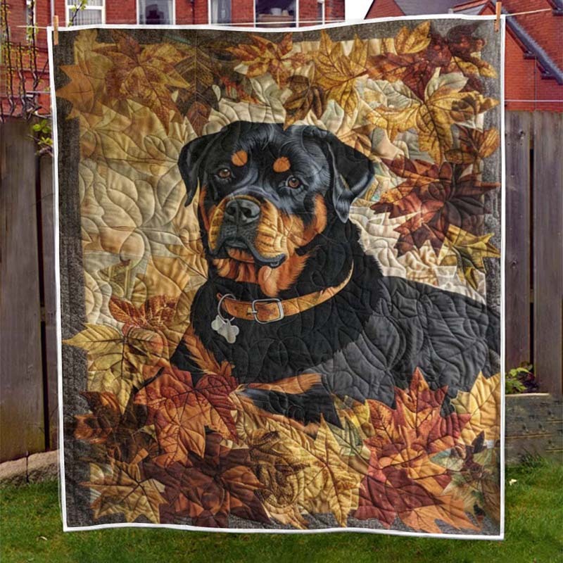 Rottweiler'S Autumn Breeze Blanket - D248 - Premium Blanket-Jolura
