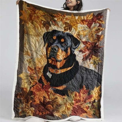 Rottweiler'S Autumn Breeze Blanket - D248 - Premium Blanket-Jolura