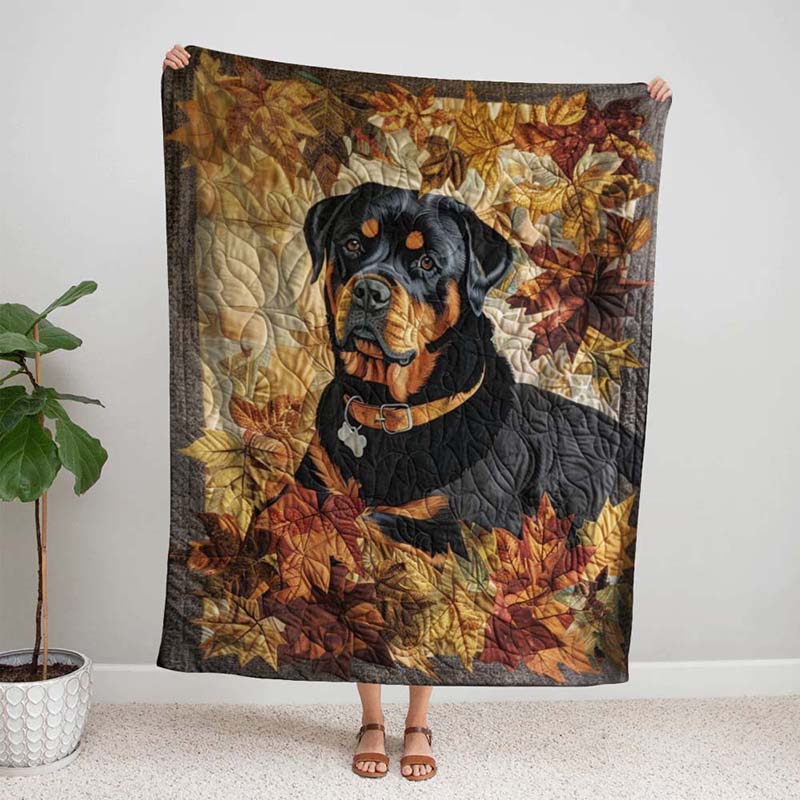 Rottweiler'S Autumn Breeze Blanket - D248 - Premium Blanket-Jolura