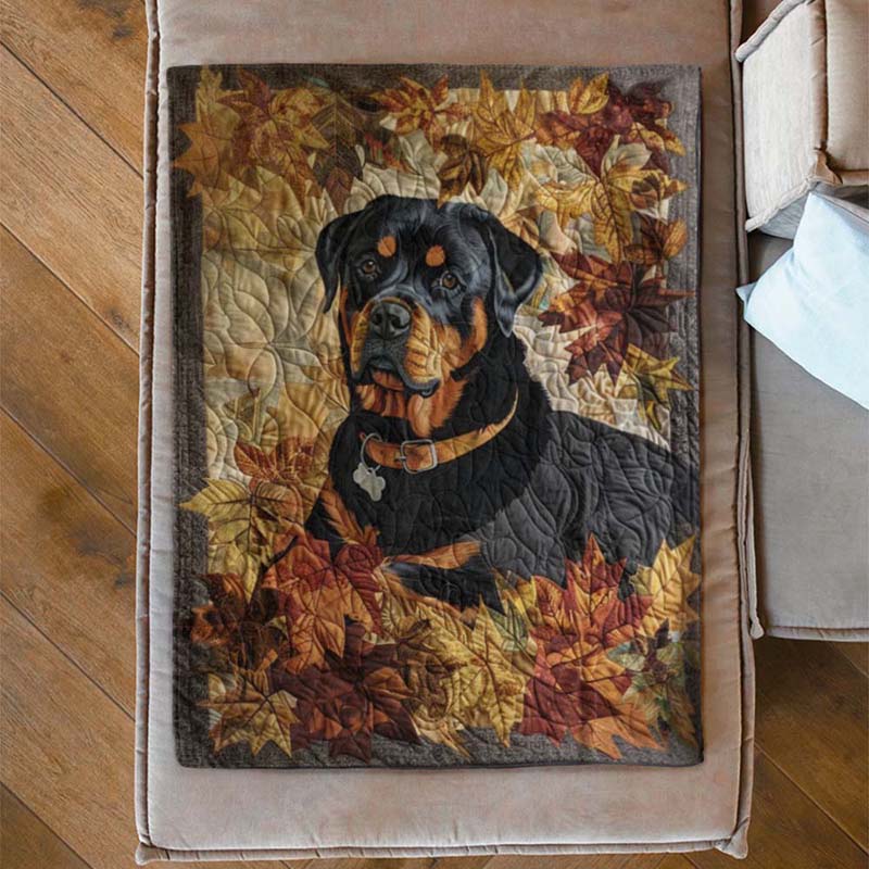 Rottweiler'S Autumn Breeze Blanket - D248 - Premium Blanket-Jolura