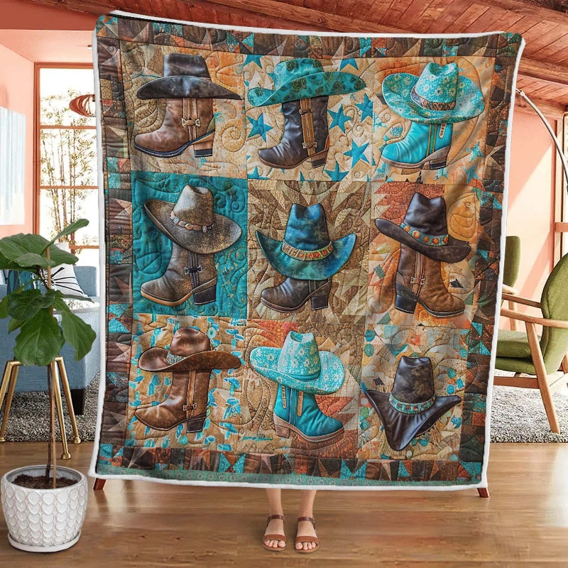 Cowboy Blanket - D258 - Premium Blanket-Jolura