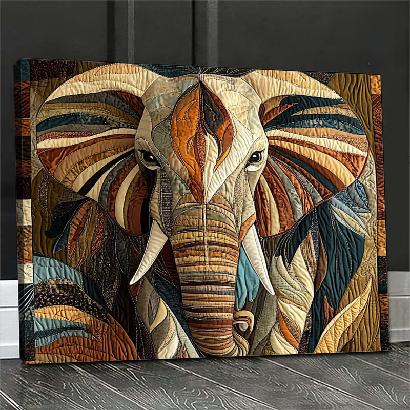 Midnight Wanderer Elephant - D383 - Gallery Wrapped Canvas Prints