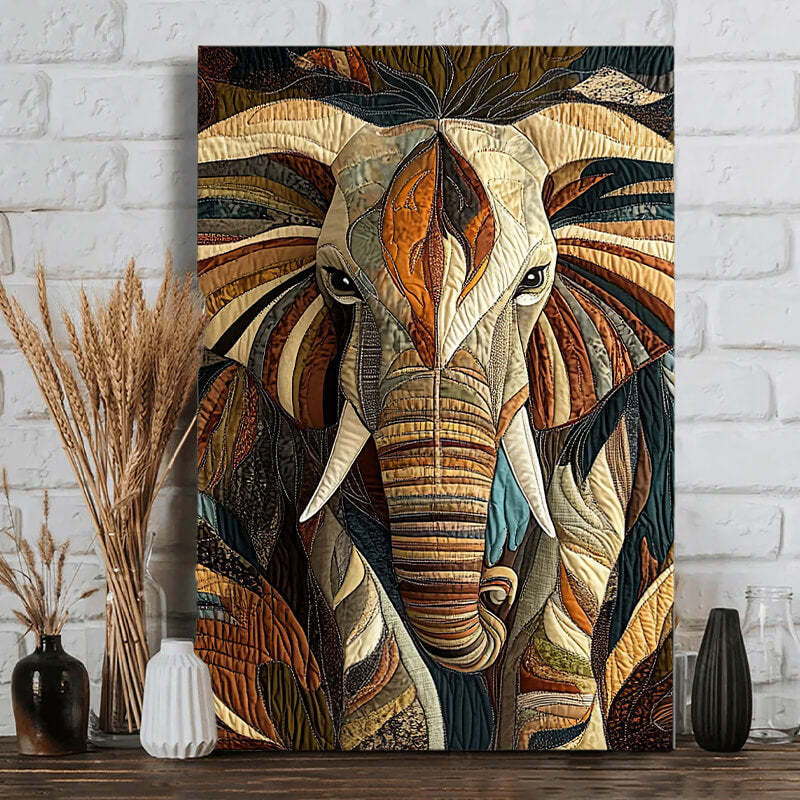 Midnight Wanderer Elephant - D383 - Gallery Wrapped Canvas Prints