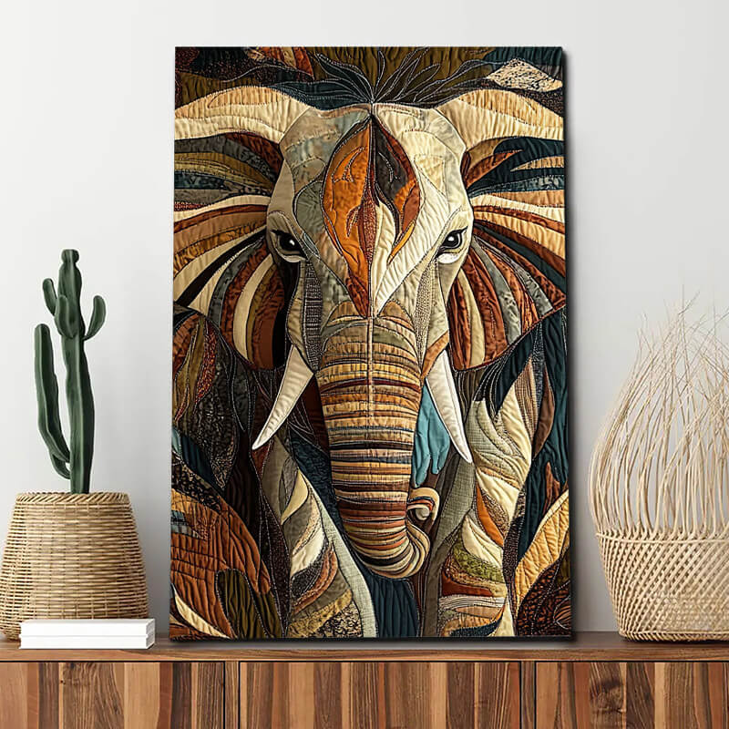Midnight Wanderer Elephant - D383 - Gallery Wrapped Canvas Prints