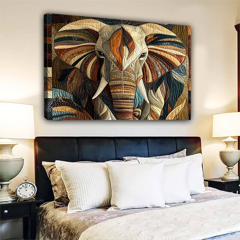 Midnight Wanderer Elephant - D383 - Gallery Wrapped Canvas Prints