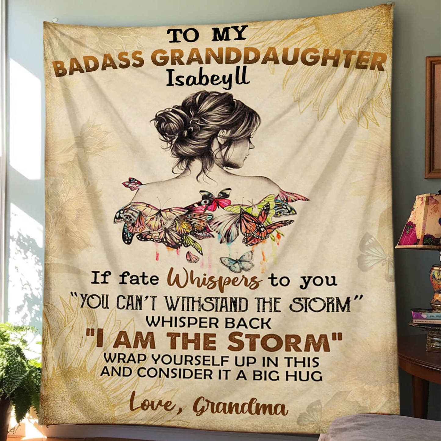 To My Daughter/Granddaughter - D393 - Personalized Custom Blanket
