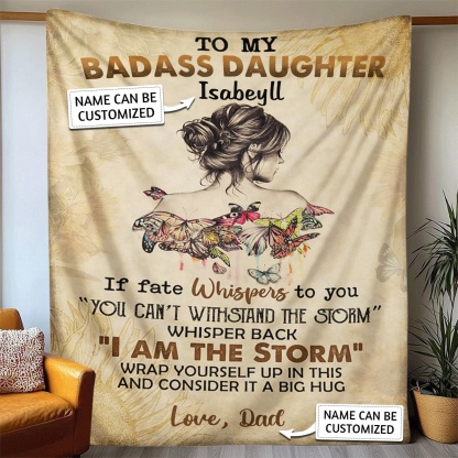 To My Daughter/Granddaughter - D393 - Personalized Custom Blanket