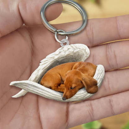 Sleeping Angel Acrylic Keychain Dachshund SA012-Jolura