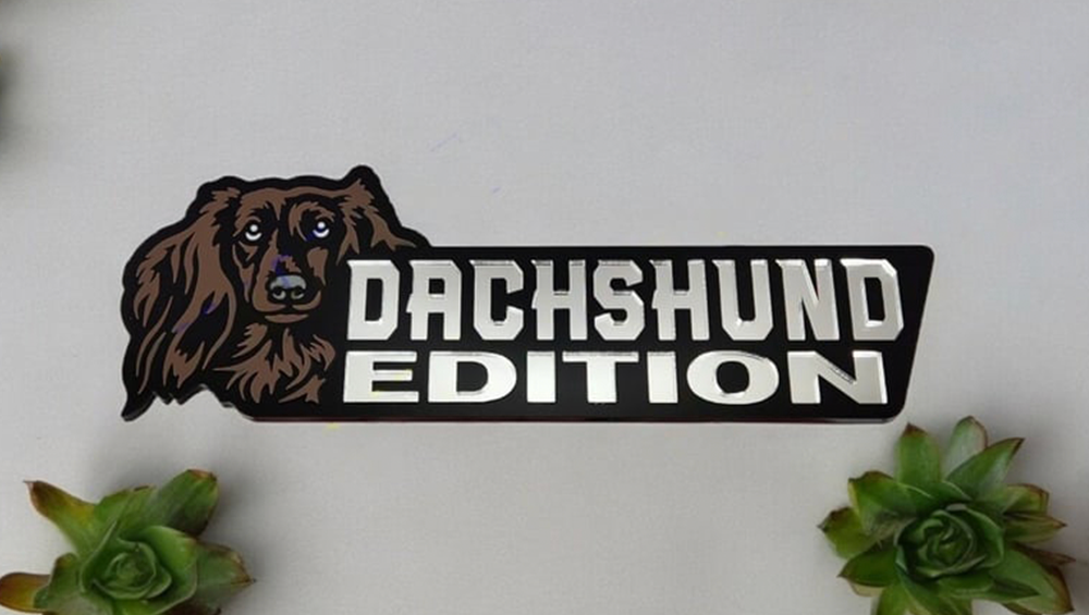 Dachshund Car Badge Laser Cutting Car Emblem CE122-Jolura
