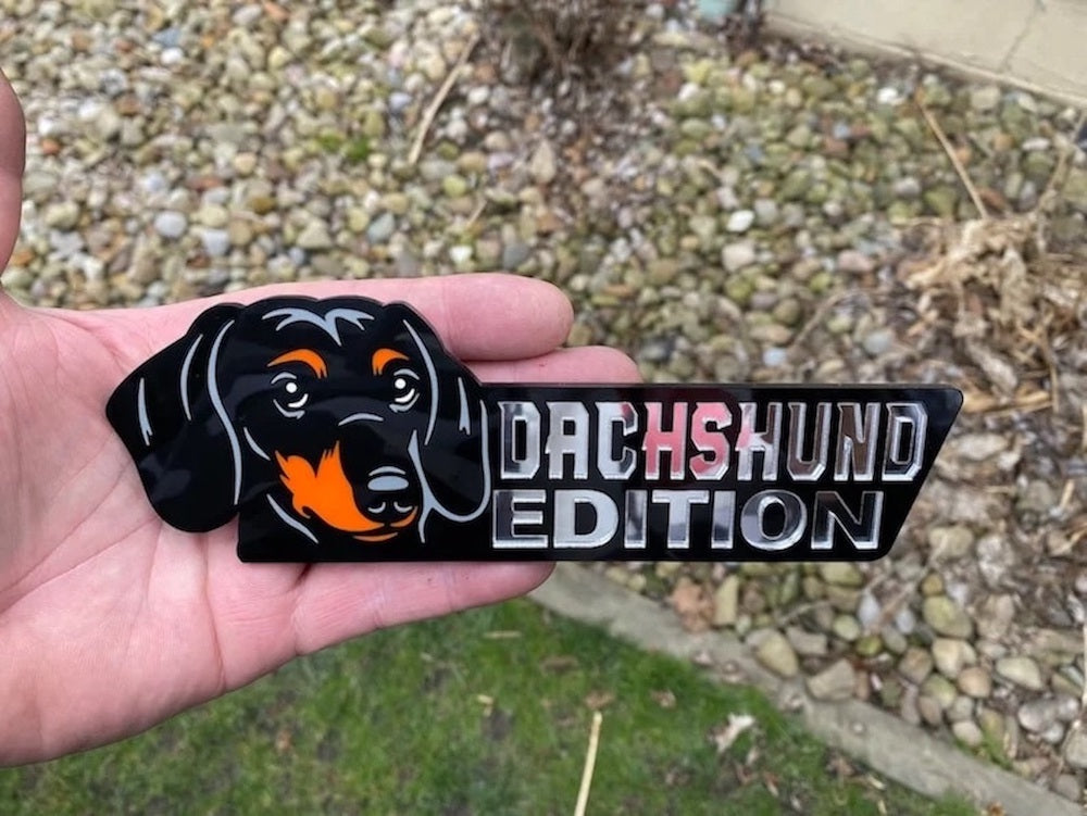 Dachshund Car Badge Laser Cutting Car Emblem CE030-Jolura