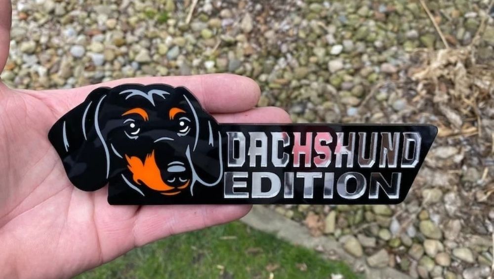 Dachshund Car Badge Laser Cutting Car Emblem CE030-Jolura