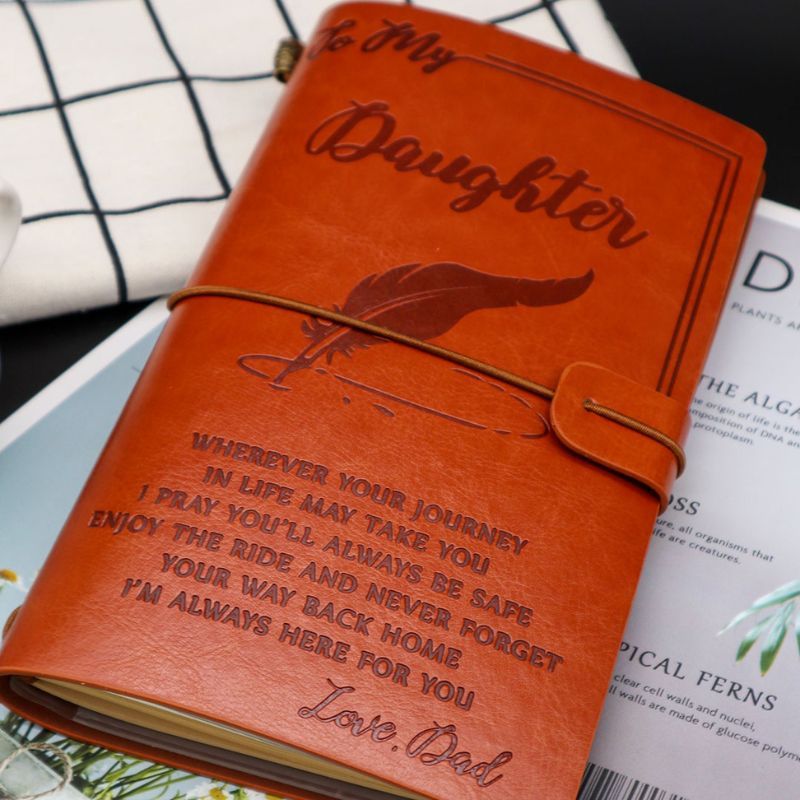 Enjoy The Ride - Engraved Leather Journal Notebook-Jolura