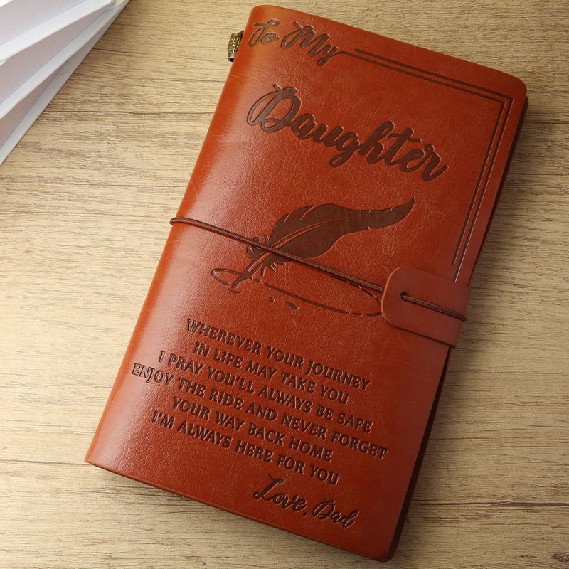 Enjoy The Ride - Engraved Leather Journal Notebook-Jolura