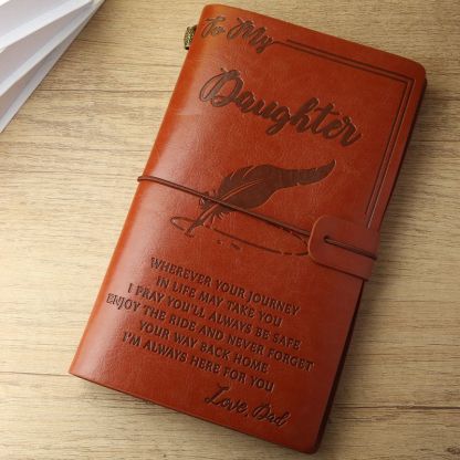 Enjoy The Ride - Engraved Leather Journal Notebook-Jolura