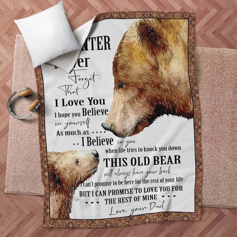 I Love You - A934 - Brown Bear Premium Blanket-Jolura