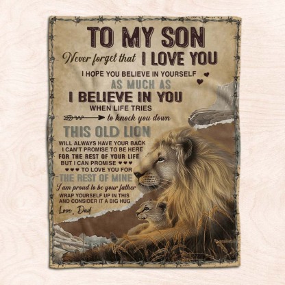 I Believe In You - A933 - Lion Premium Blanket-Jolura