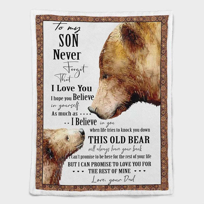 I Love You - A934 - Brown Bear Premium Blanket-Jolura