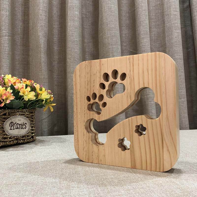 Dog Bone Wooden Decorative Light-Jolura