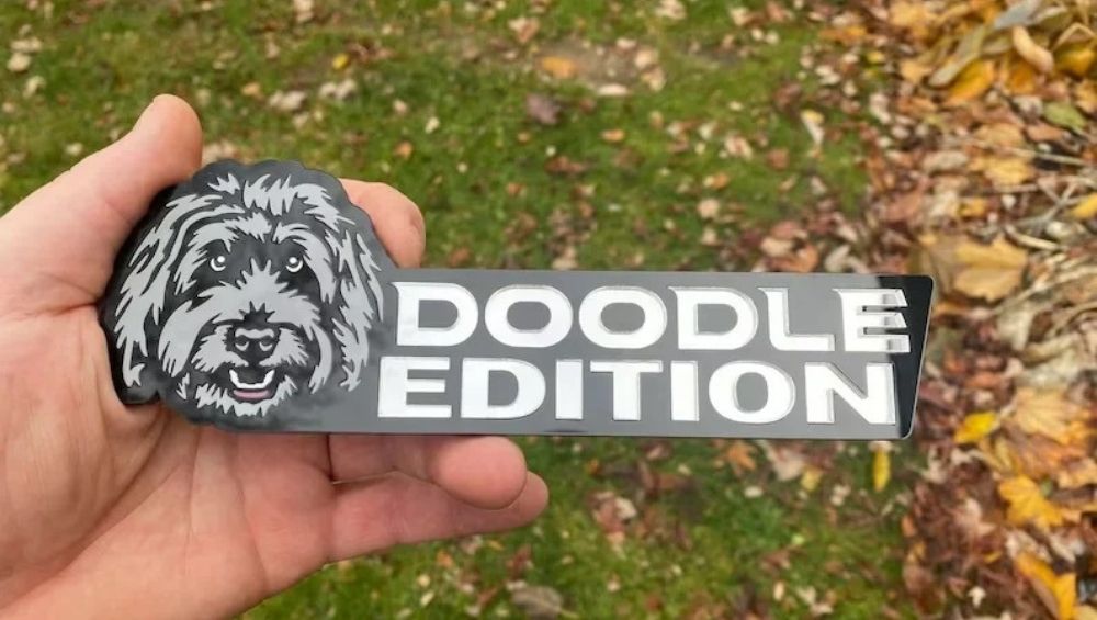 Goldendoodle Car Badge Laser Cutting Car Emblem CE009-Jolura