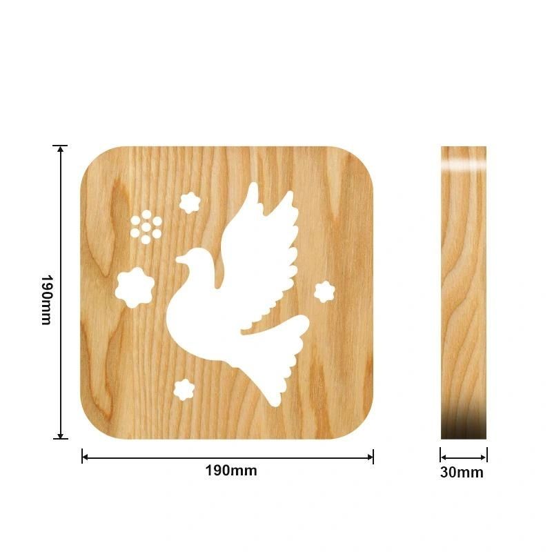 Dove Wooden Decorative Light-Jolura