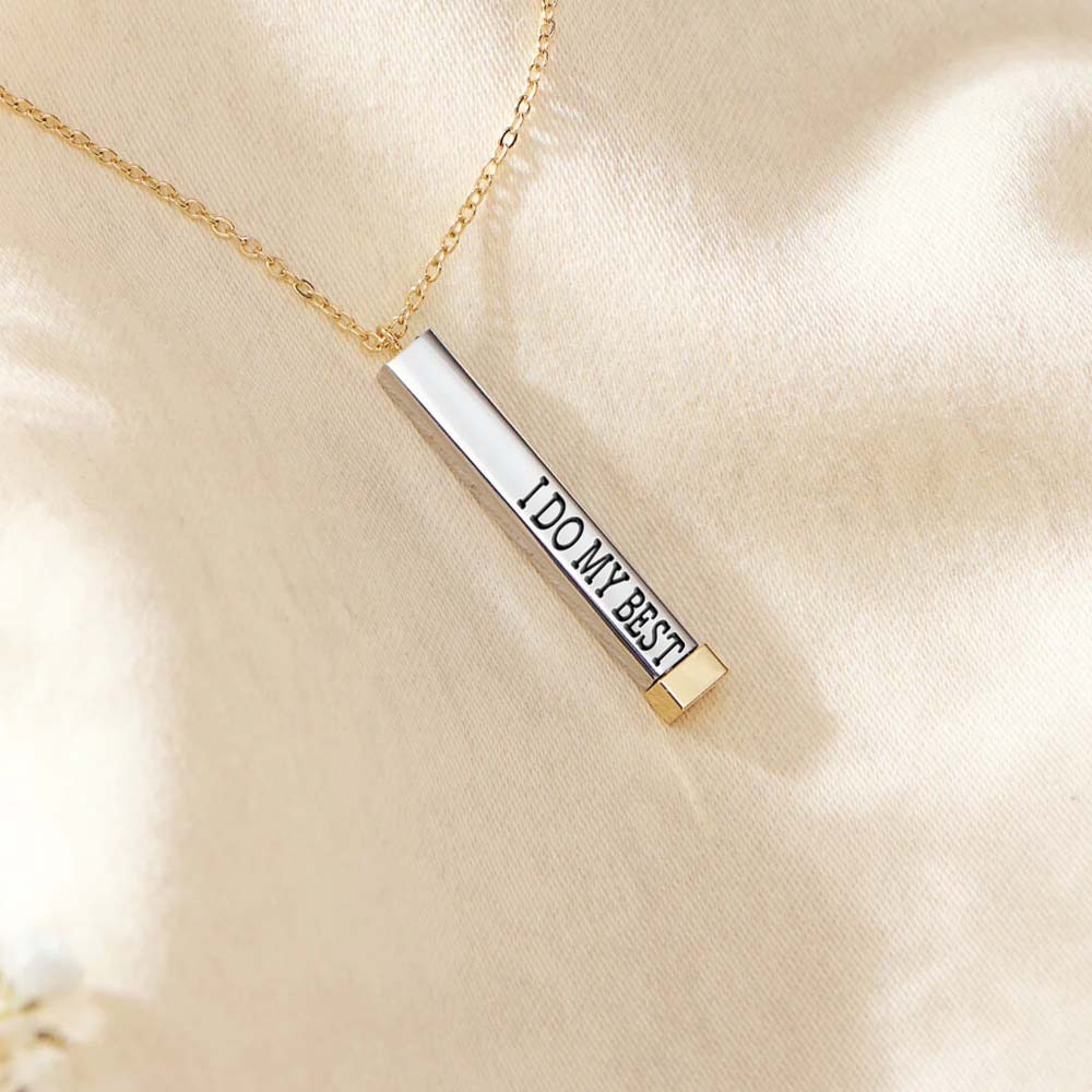 I Do My Best God Does The Rest Hidden Message Necklace-Jolura
