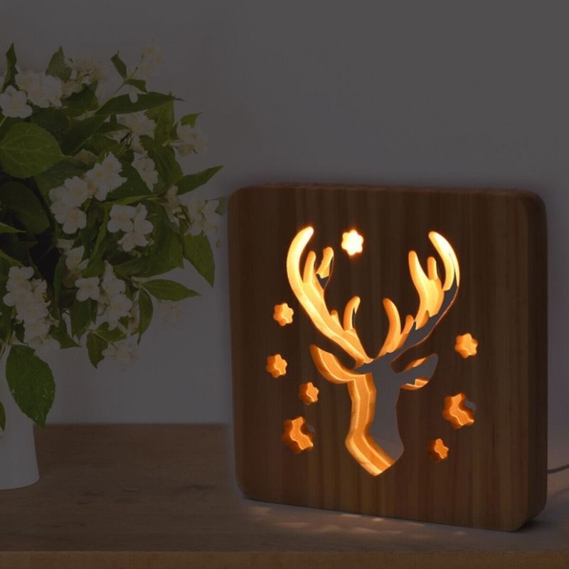 Elk Wooden Decorative Light-Jolura