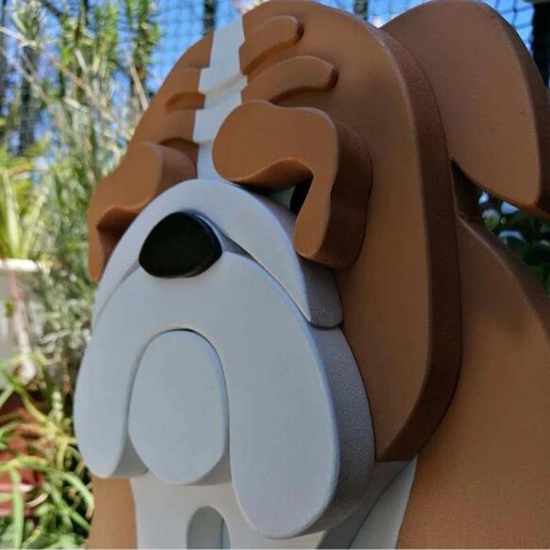 Yellow English Bulldog Planter AP011-Jolura