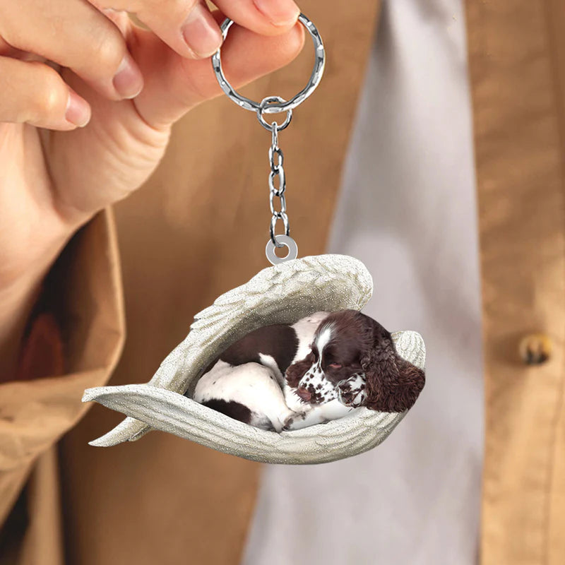 Sleeping Angel Acrylic Keychain English Springer Spaniel SA051-Jolura